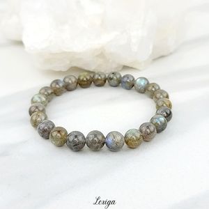 Labradorite Bracelet Jewelry Men Women Crystal Stone Bead Handmade Accessories